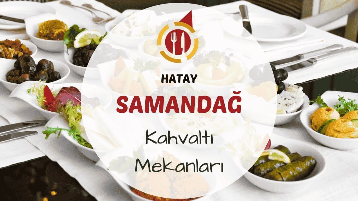 Samandağ'da dağ manzaralı bir terasda hazırlanmış serpme kahvaltı sofrası