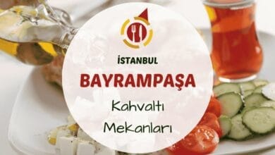 Bayrampaşa'da serpme kahvaltı tabağı ve çay servisi yapılan bir masa üstü görünüm