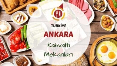 Ankara'da serpme kahvaltı sofrası üzerinde peynir reçel ve taze çay
