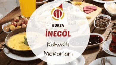 İnegöl Rüştiye köyünde akarsu kenarında kurulmuş odun sobalı kamelya kahvaltı masası