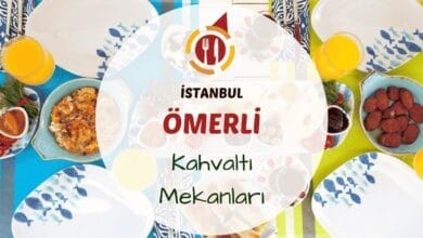 Ömerli'de ağaçlar arasında kurulan serpme kahvaltı sofrası ve sobalı kamelya görünümü