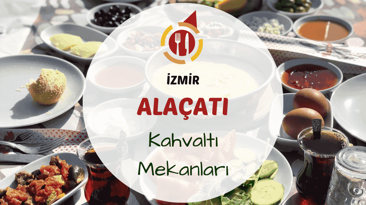 Alaçatı'da bahçeli bir mekanda hazırlanmış renkli serpme kahvaltı sofrası