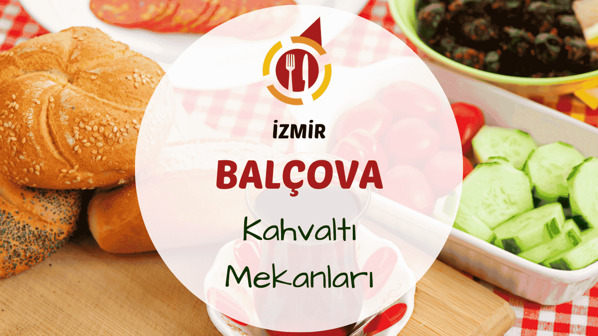 Balçova teleferik bölgesinde yeşillik içinde serpme kahvaltı sunan bir mekanın açık bahçe masası
