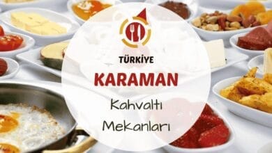 Karaman'da çamlık alanında kurulan serpme kahvaltı sofrası ve doğa manzarası