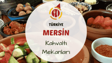 Mersin sahilinde sabah kahvaltı sofrasında kaymak peynir çeşitleri ve portakal suyu