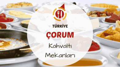 Çorum'da bakır sahanda menemen ve serpme kahvaltı tabağı görseli