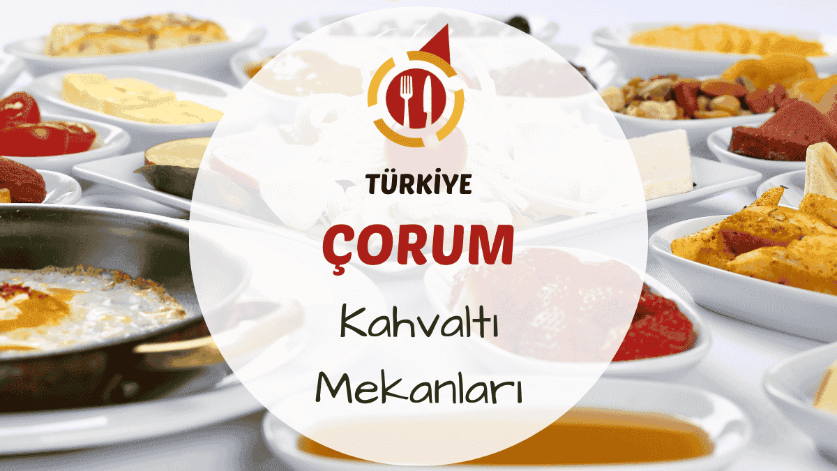 Çorum'da bakır sahanda menemen ve serpme kahvaltı tabağı görseli