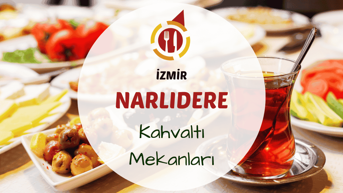 Narlıdere Sahilevleri'nde ağaçlı bahçede serpme kahvaltı masası görünümü