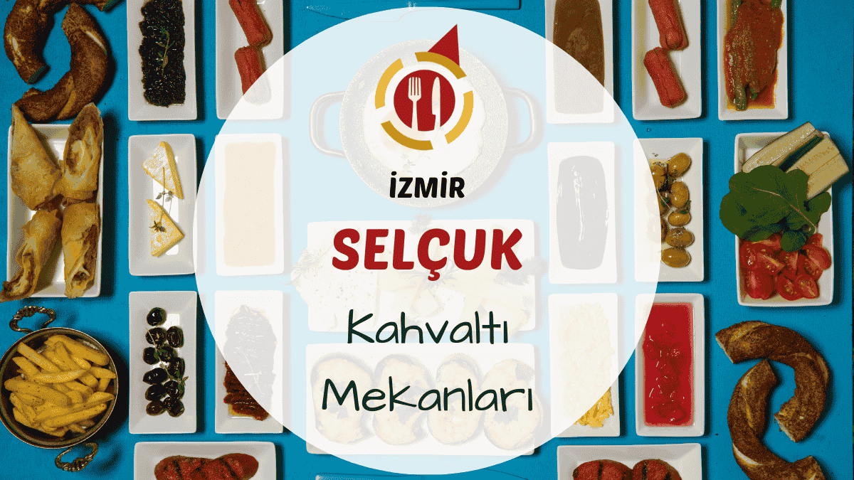 Selçuk'ta açık havada kurulmuş serpme kahvaltı sofrası ve çay bardakları