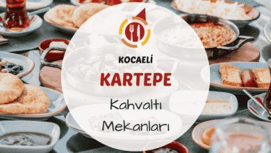 Kartepe'de yeşillikler arasında serpme kahvaltı masası ve dağ manzarası