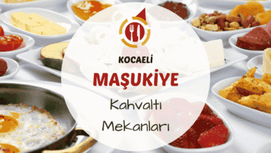 Maşukiye dere kenarında serpme kahvaltı sofrası ve yeşil doğa manzarası