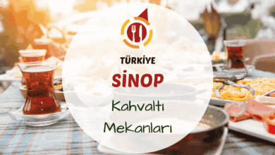 Sinop'ta deniz manzaralı bir bahçede hazırlanmış serpme kahvaltı sofrası