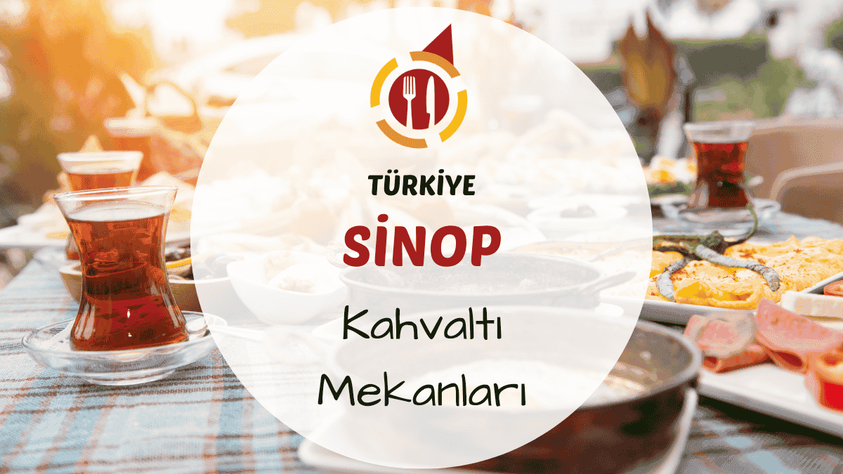 Sinop'ta deniz manzaralı bir bahçede hazırlanmış serpme kahvaltı sofrası