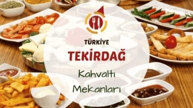 Tekirdağ'da deniz manzaralı bir masada serpme kahvaltı tabağı