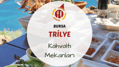 Trilye'de deniz manzarasına karşı hazırlanmış serpme kahvaltı masası