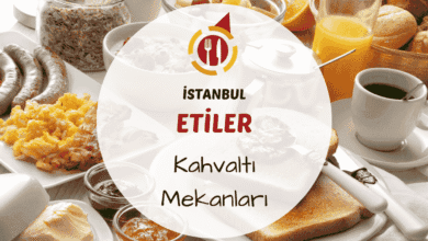 Etiler semtinde serpme kahvaltı tabağı ve demleme çay servisi yapılan bir mekan