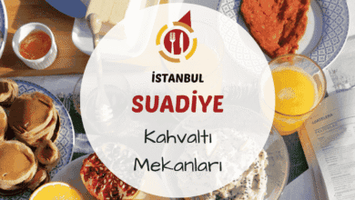 Suadiye'de sabah saatlerinde hazırlanmış zengin bir kahvaltı tabağı görünümü