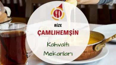 Çamlıhemşin'de dere kenarında serpme kahvaltı tabağı ve çay servisi