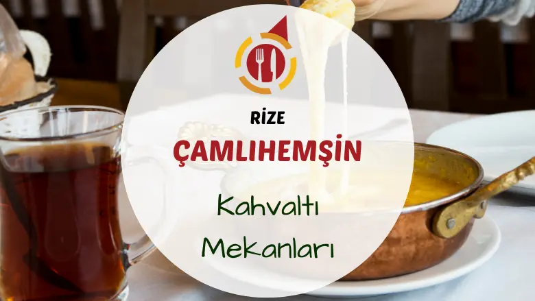 Çamlıhemşin'de dere kenarında serpme kahvaltı tabağı ve çay servisi