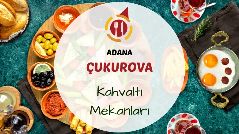Çukurova'da göl manzaralı bir kahvaltı masasında serpme kahvaltı tabakları