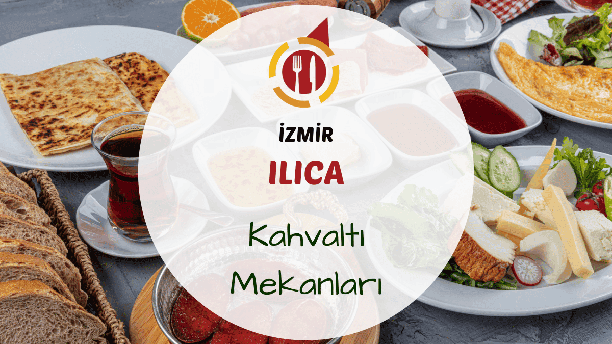 Ilıca sahil kenarında serpme kahvaltı tabağı ve deniz manzarası