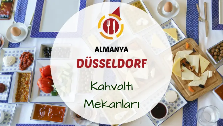 Düsseldorf sokaklarında Türk kahvaltı tabağı ve demlik çay servisi