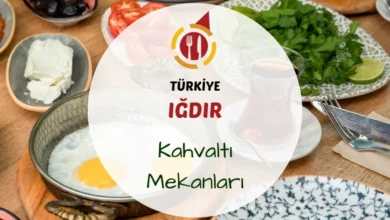 Iğdır merkezde serpme kahvaltı tabağı ve çay bardakları bulunan bir sofra görüntüsü