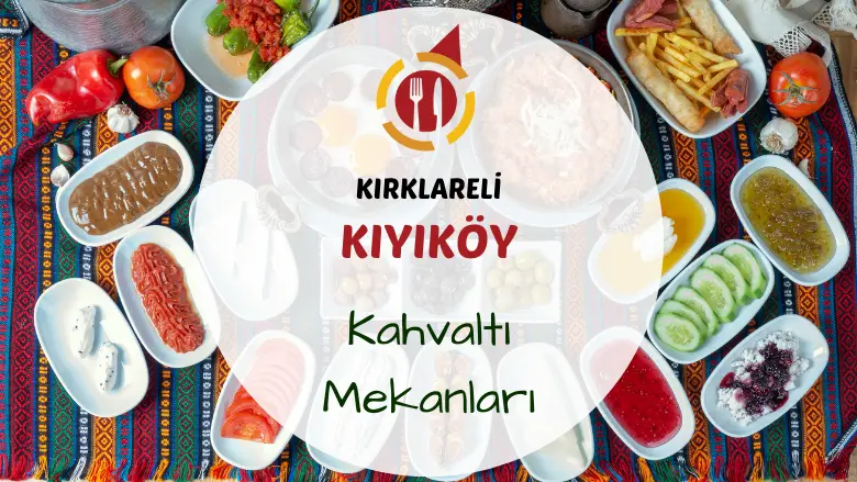 Kıyıköy'de deniz manzaralı bir restoranda serpme kahvaltı sofrası
